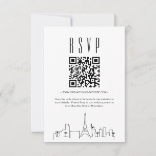 Las Vegas Wedding QR Code UAWG RSVP Karte