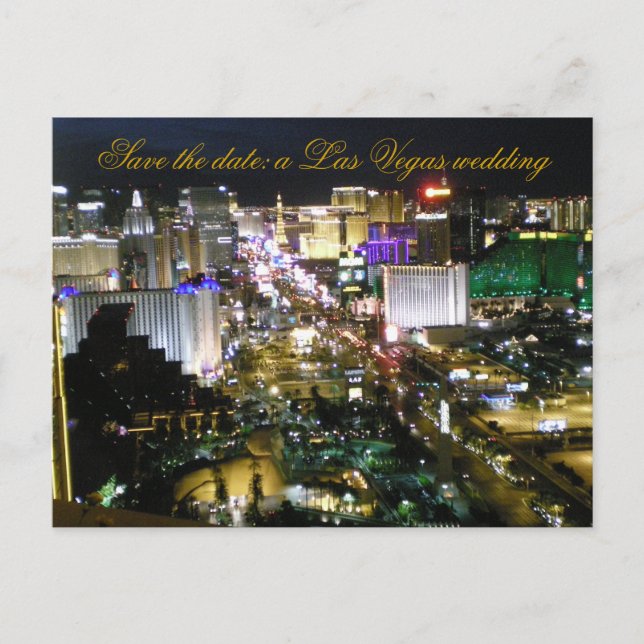 Las Vegas Wedding R.S.V.P. Einladungspostkarte (Vorderseite)