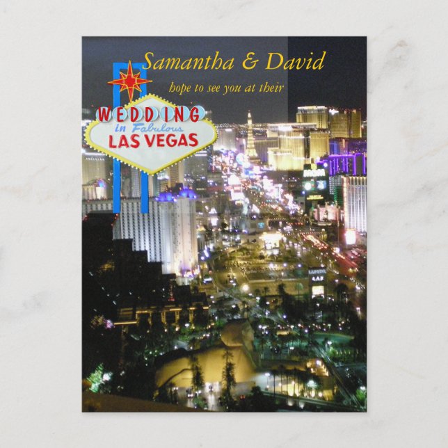 Las Vegas Wedding Reception UAWG Einladungspostkarte (Vorderseite)