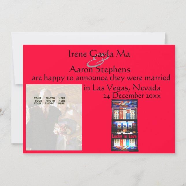 Las Vegas Wedding Red Ankündigung (Vorderseite)