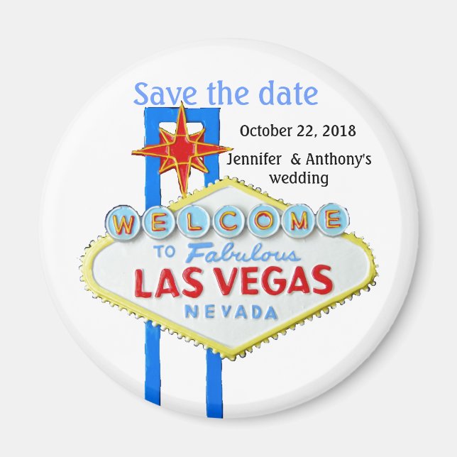 Las Vegas Wedding Save the Date Magnet (Vorne)