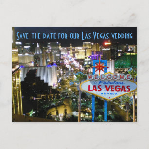 Las Vegas Wedding Save the Date NV Ankündigungspostkarte