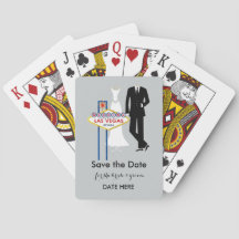 Las Vegas Wedding "Save the Date" Spielkarten