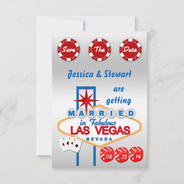 Las Vegas Wedding speichern das Datum Save The Date (Vorderseite)