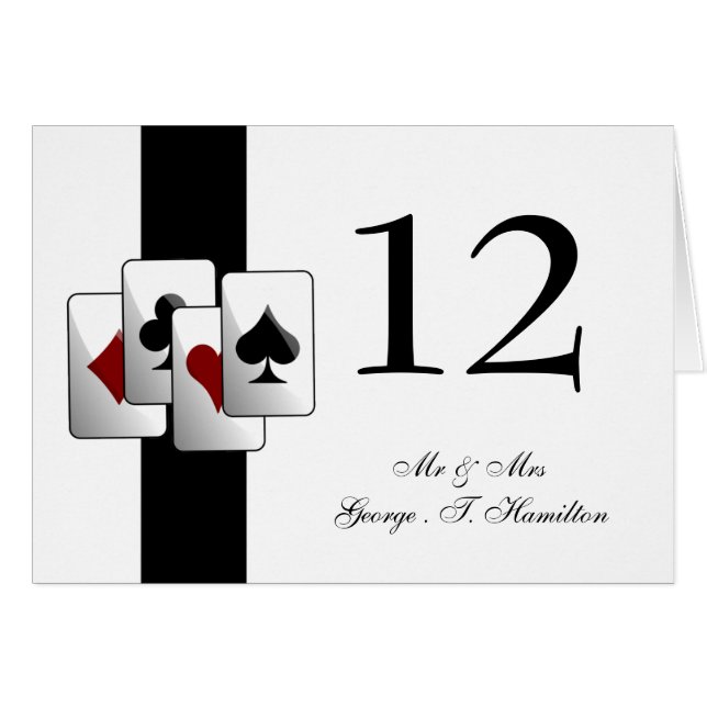 Las Vegas Wedding Tischnummern (Vorderseite (Horizontal))