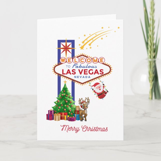 Las Vegas Weihnachtskarte Dankeskarte (Vorderseite)