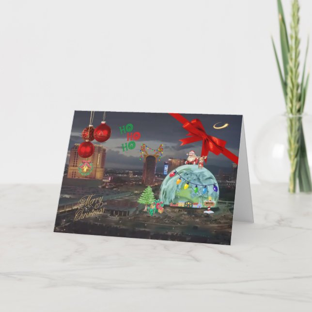 Las Vegas Weihnachtskarte Dankeskarte (Vorderseite)