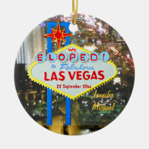 Las Vegas-Weihnachtsverzierung Keramik Ornament