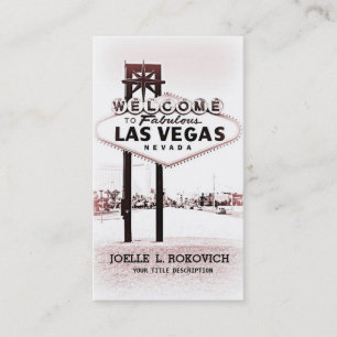 Las Vegas-Willkommensschild-generische Visitenkarte