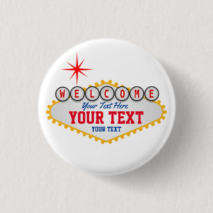 Las Vegas Willkommensschild Ihr Text  Button