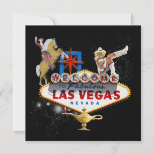 Las Vegas Willkommensschild vor sternklarem Himmel Einladung