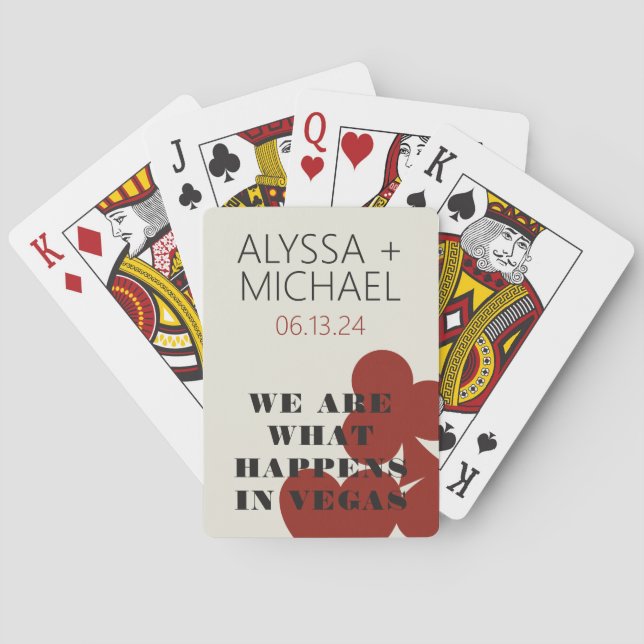 Las Vegas Wir sind das, was die Gastgeschenk Hochz Spielkarten (Rückseite)