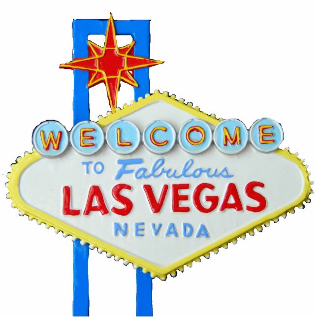 Las Vegas-Zeichen Freistehende Fotoskulptur (Vorne)