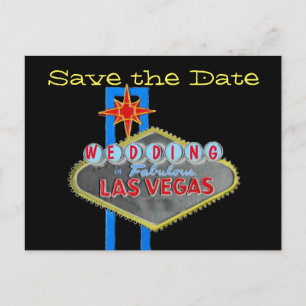 Las Vegas-Zeichen Save the Date Ankündigungspostkarte
