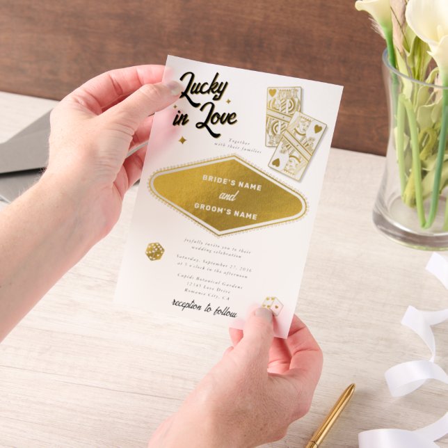 Las Vegas Zielort Casino Hochzeit Lucky in der Lie (Handgehalten)