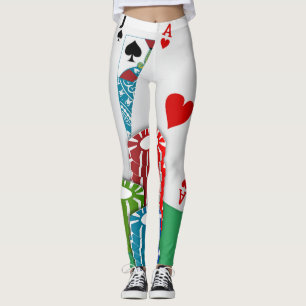 Las- Vegaskasino-Kartenspielblackjack-Poker Leggings