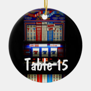 Las- Vegaskasino-Thema-Tischnummer Keramikornament