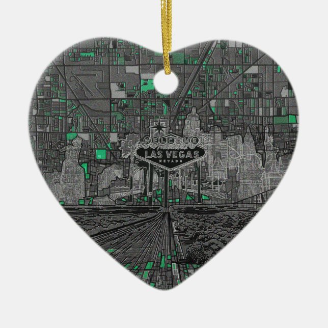 Las- VegasSkyline Keramikornament (Vorne)