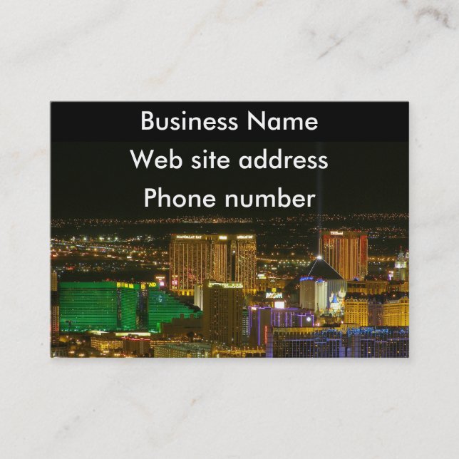 Las Vegassüdstreifen-Visitenkarte Visitenkarte (Vorderseite)