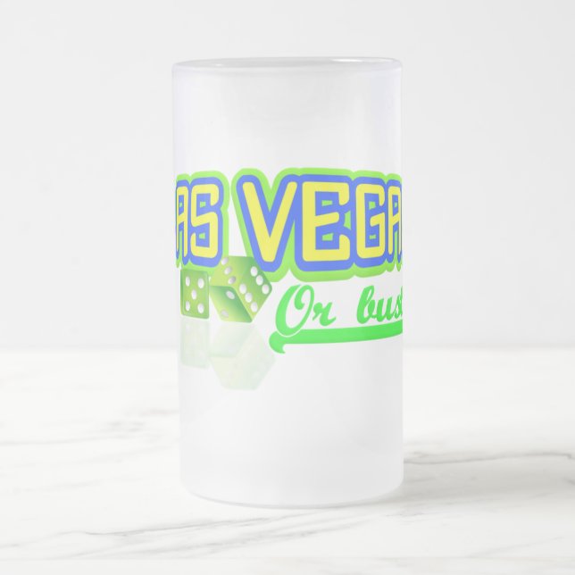 Las- VegasTasse - wählen Sie Art u. Farbe Mattglas Bierglas (Mittel)