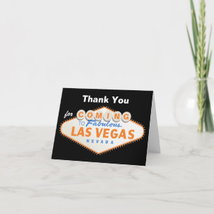 Las- Vegaszeichen-Hochzeit in Urlaubsort danken Dankeskarte