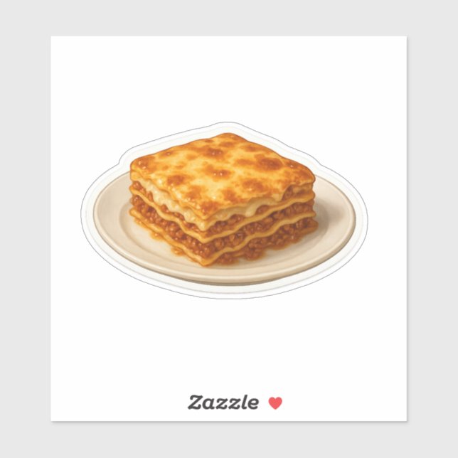Lasagna Aufkleber (Blatt)
