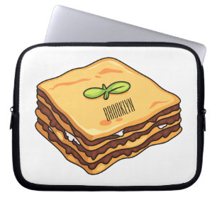 Lasagna Cartoon Illustration Laptopschutzhülle