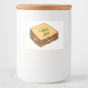Lasagna Cartoon Illustration Lebensmitteletikett