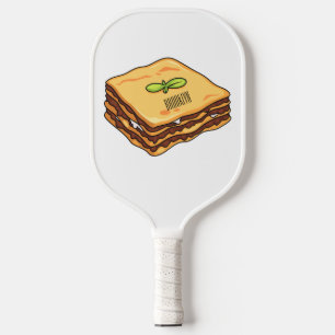 Lasagna Cartoon Illustration Pickleball Schläger
