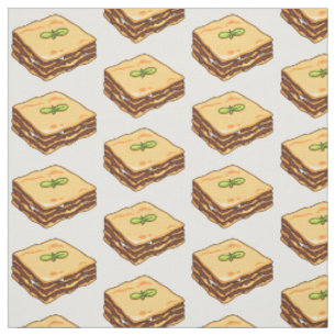 Lasagna Cartoon Illustration Stoff