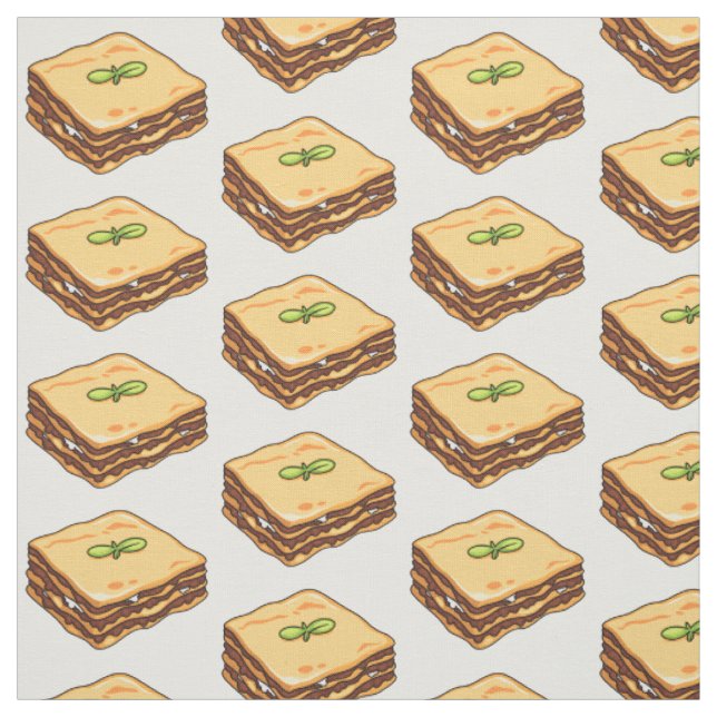 Lasagna Cartoon Illustration Stoff (Muster)