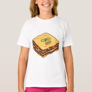 Lasagna Cartoon Illustration T-Shirt