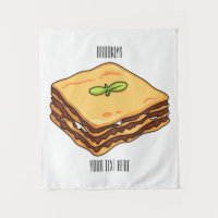 Lasagna Cartoon Illustration