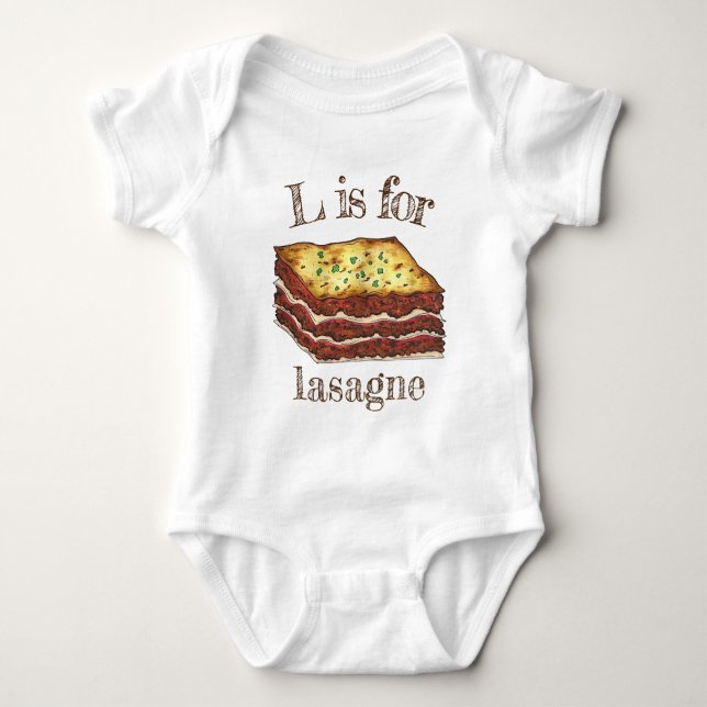 Lasagna Lasagna Italienische Küche Baby Strampler (Vorderseite)