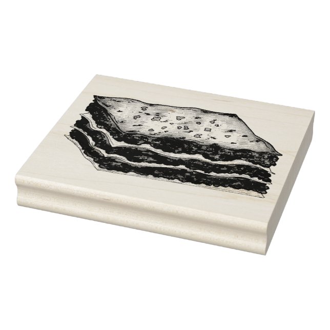 Lasagna Lasagna Restaurant Italienisches Essen Gummistempel (Stempel)