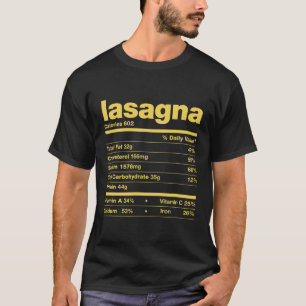 Lasagna Nutrition Fakten Erntedank Matching T-Shirt
