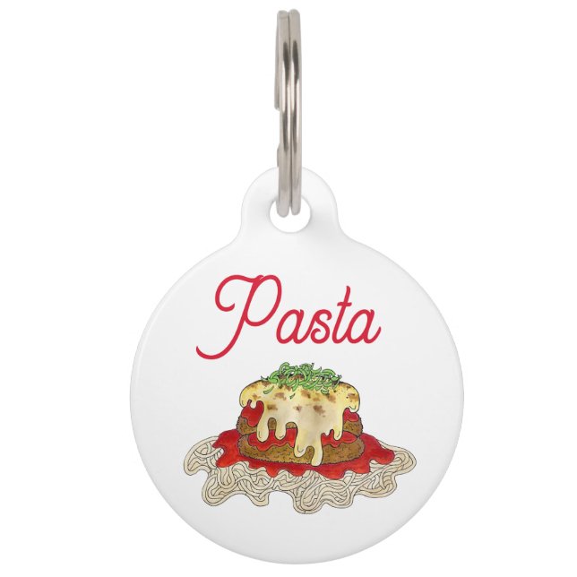 Lasagna Pasta Italien Italienisches amerikanisches Haustiermarke (Vorderseite)