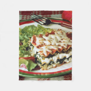 Lasagne-Abendessen Fleecedecke