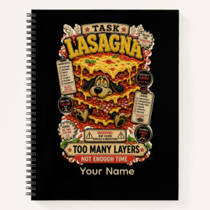 Lasagne Personalisiertes Lustiges Lebensmittel Lie Notizbuch