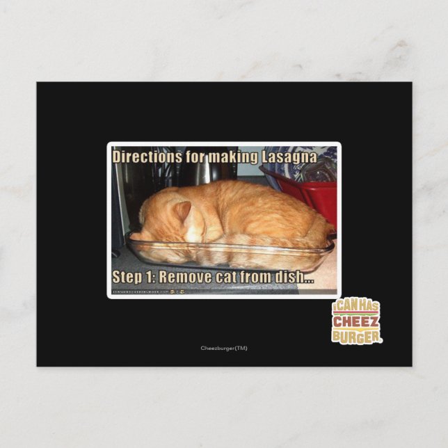 Lasagne Postkarte (Vorderseite)