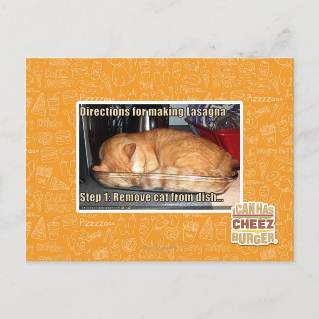 Lasagne Postkarte (Vorderseite)
