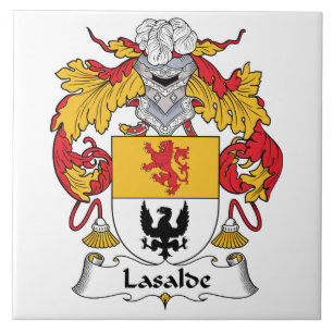 Lasalde Familienwappen Fliese
