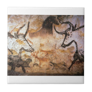 Lascaux Bulls Buffalo Cave Painting Fliese