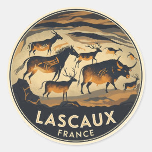 Lascaux Cave Dordogne Frankreich Reisen Runder Aufkleber