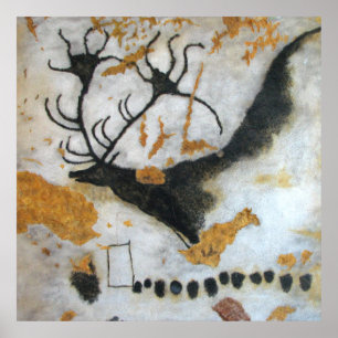 Lascaux Megaloceros Höhlenmalerei-Plakat Poster