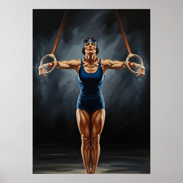 L'ASCENSION GYMNIQUE (Die Gymnastiklandschaft) Poster (Vorne)
