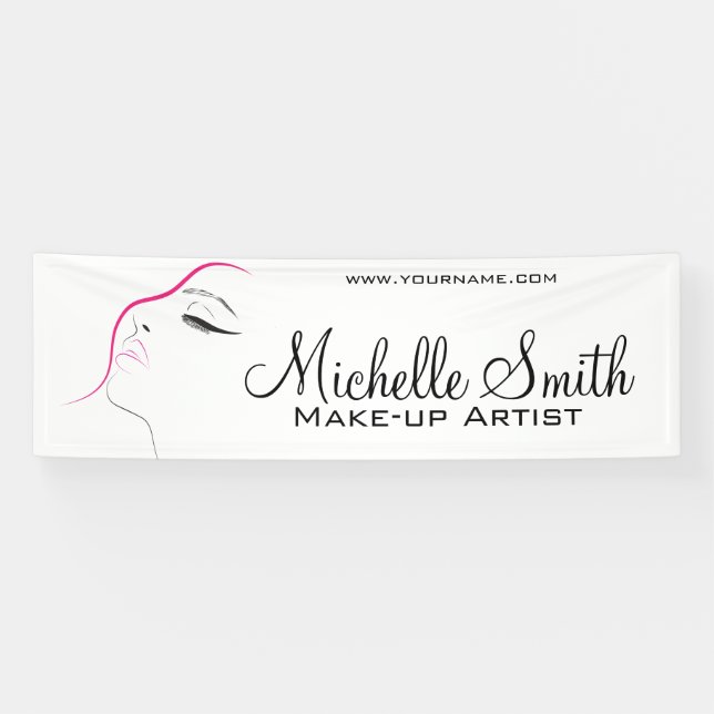 LASCHINENWimpern Lash Extensions Pink Black Banner (Horizontal)
