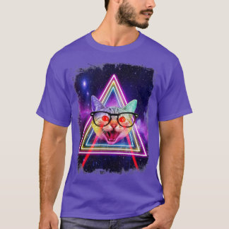 Laser Augen Weltraumkatze in Galaxy Funny Kitty fü T-Shirt