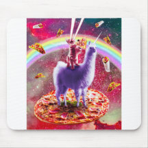 Laser Augen Weltraumkatzenrennen auf Llama Unicorn