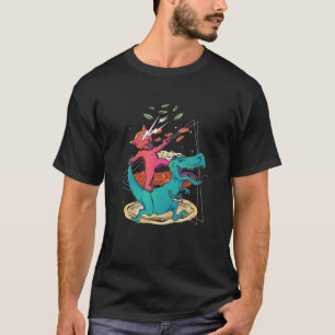Laser Cat Dinosaur Pizza Tacos Rainbow Feinschmeck T-Shirt